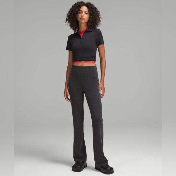 NWT Lululemon Ribbed Softstreme Flared Pant Regular - Picture 2 of 8